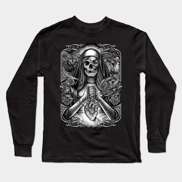 The broken heart of a dead nun Long Sleeve T-Shirt by Winya